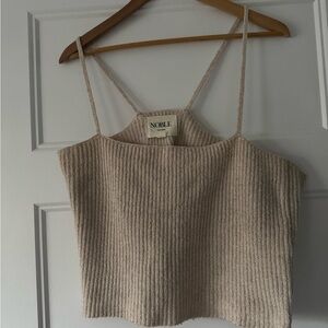 Women's Cream asymmetric top